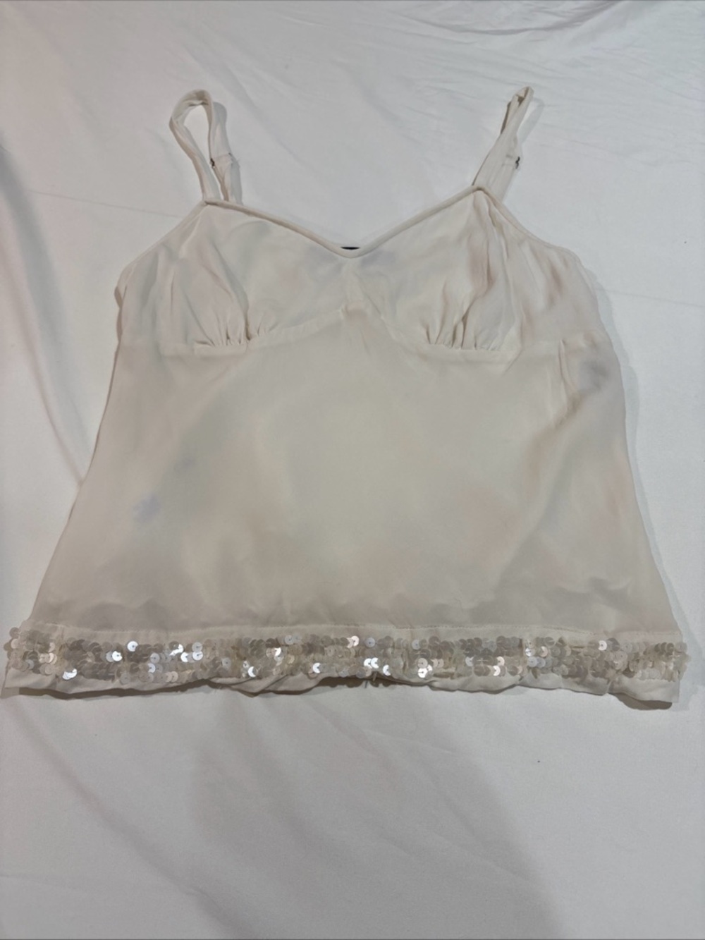 Anne Klein Suit Cami Sequins Sz 10 100% Silk